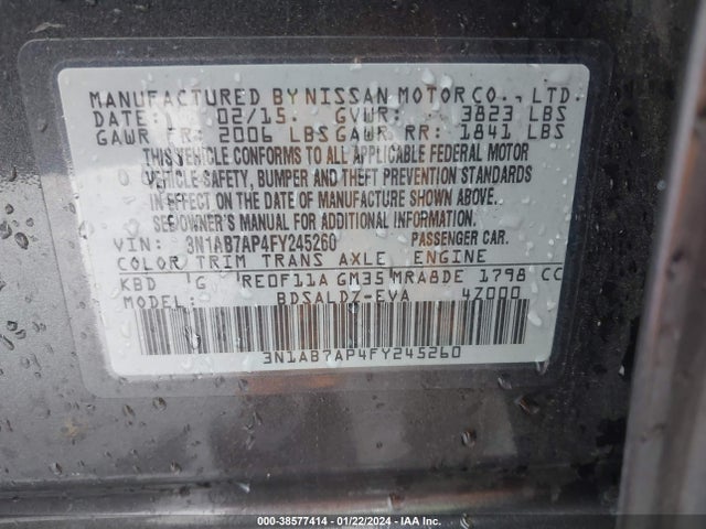 Nissan SENTRA SV 2015 3N1AB7AP4FY245260 Image 9