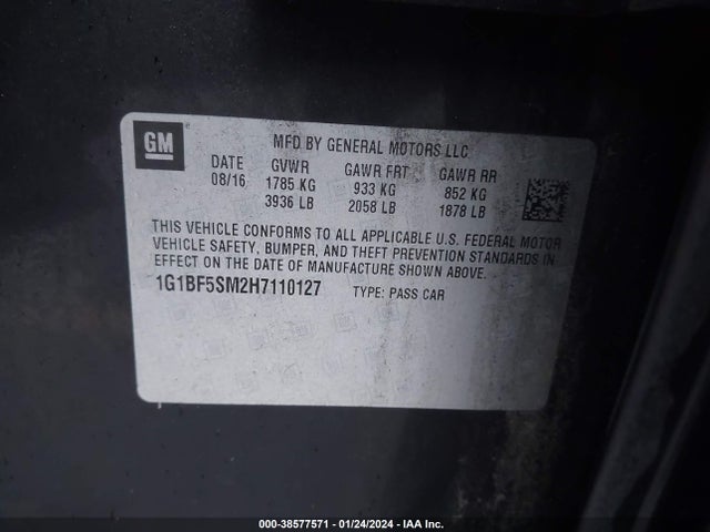 Chevrolet Cruze Premier Auto 2017 1G1BF5SM2H7110127 Image 9