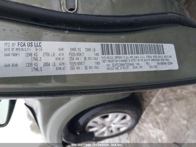Dodge JOURNEY SE 2017 3C4PDCAB0HT529449 Image 9