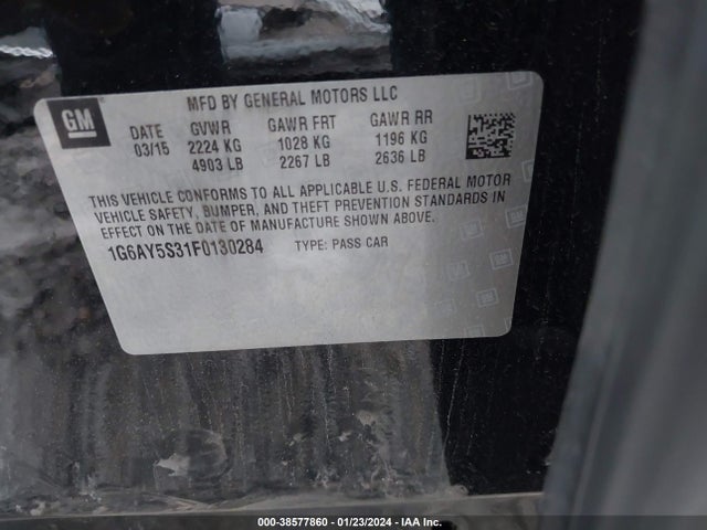 Cadillac Cts Performance 2015 1G6AY5S31F0130284 Image 9