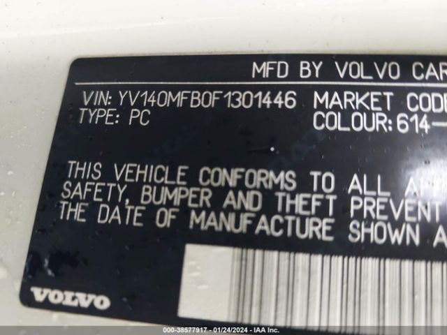 YV140MFB0F1301446 Volvo S60 T5 Premier
