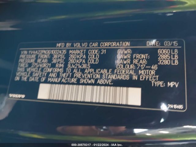 2016 VOLVO XC90 YV4A22PN3G1002435 Photo 8