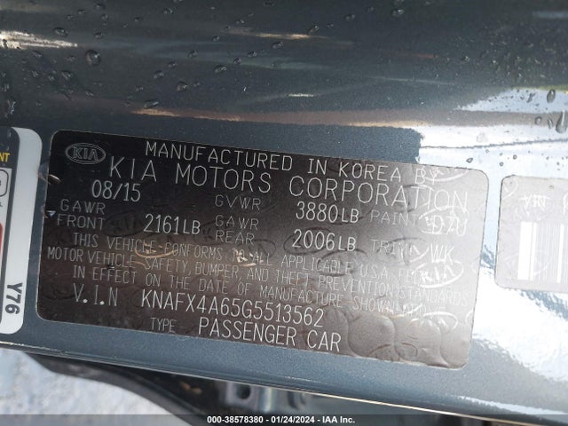 KIA FORTE LX 2016 KNAFX4A65G5513562 Image 9