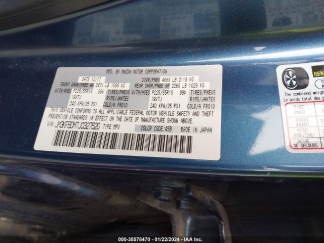 JM3KFBDM7J0327620 Mazda Cx-5 Grand Touring