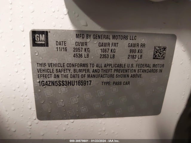 1G4ZN5SS3HU165917 Buick Lacrosse Preferred