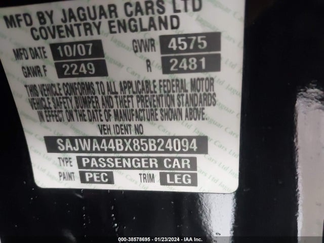 2008 JAGUAR XK SAJWA44BX85B24094 Photo 8