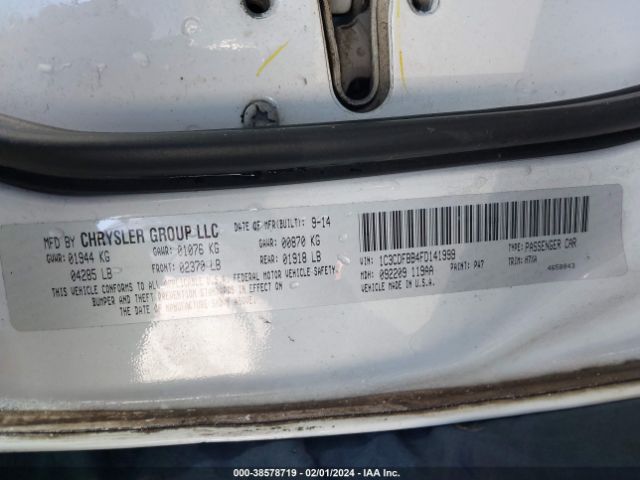 1C3CDFBB4FD141999 Dodge DART SXT