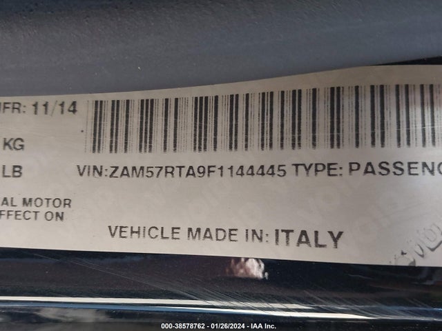 ZAM57RTA9F1144445 Maserati Ghibli S Q4