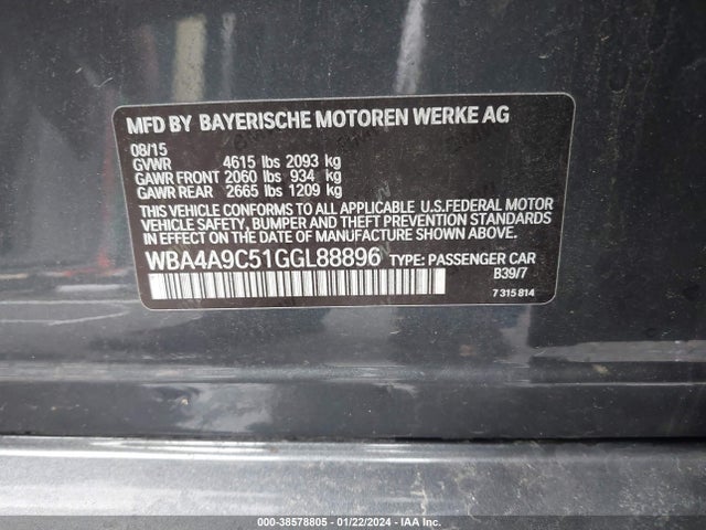 BMW 428i Gran Coupe 2016 WBA4A9C51GGL88896 Image 9