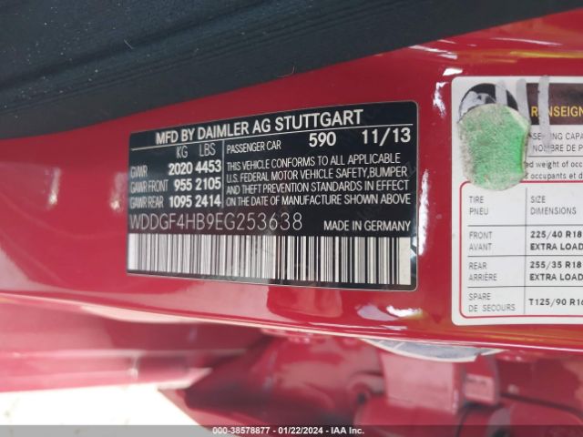 WDDGF4HB9EG253638 Mercedes-Benz C 250 Luxury/sport
