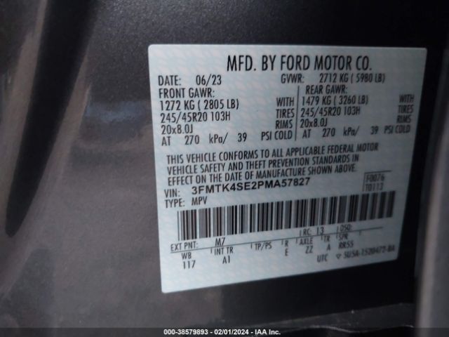 2023 FORD MUSTANG MACH-E 3FMTK4SE2PMA57827 Photo 8
