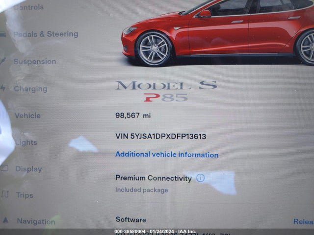 2013 TESLA MODEL S 5YJSA1DPXDFP13613 Photo 6