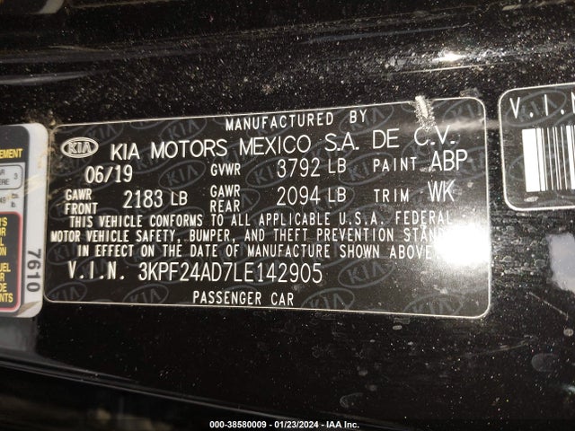 KIA Forte Lxs 2020 3KPF24AD7LE142905 Image 9