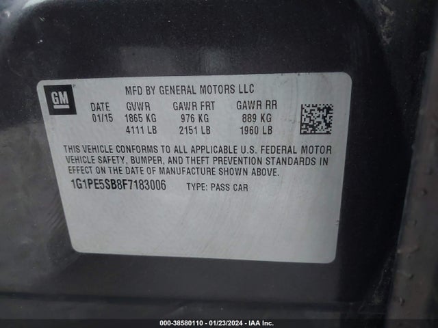Chevrolet Cruze 2lt Auto 2015 1G1PE5SB8F7183006 Image 9