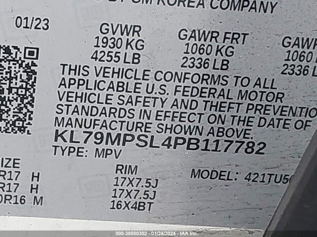Chevrolet Trailblazer Fwd Lt 2023 KL79MPSL4PB117782 Image 9