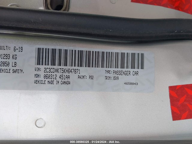 Dodge Charger Police Awd 2019 2C3CDXKT5KH647871 Image 9