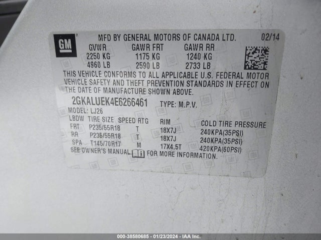 GMC Terrain Denali 2014 2GKALUEK4E6266461 Image 9