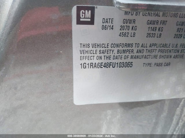 Chevrolet Volt 2015 1G1RA6E48FU103065 Image 9