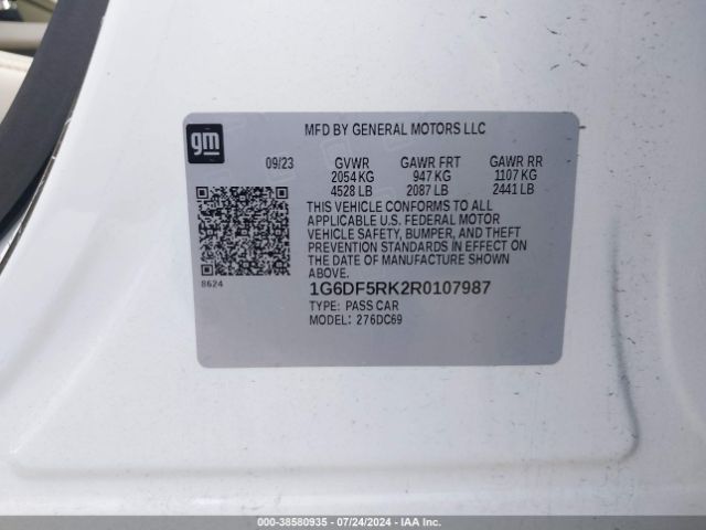 1G6DF5RK2R0107987 Cadillac Ct4 Premium Luxury