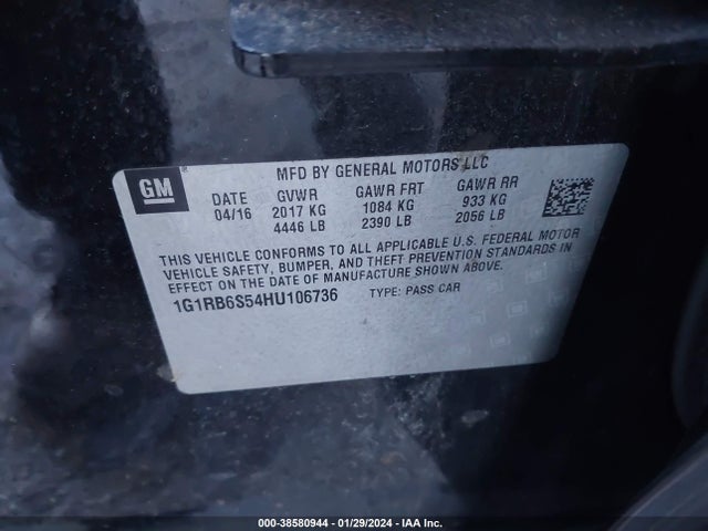 Chevrolet Volt Premier 2017 1G1RB6S54HU106736 Image 9