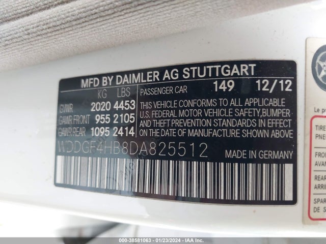 38581063 :رقم المزاد ، WDDGF4HB8DA825512 vin ، 2013 Mercedes-benz C 250 Luxury/sport مزاد بيع