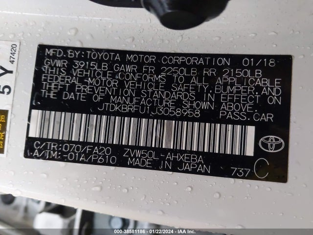 Toyota Prius 2018 JTDKBRFU1J3058958 Image 22