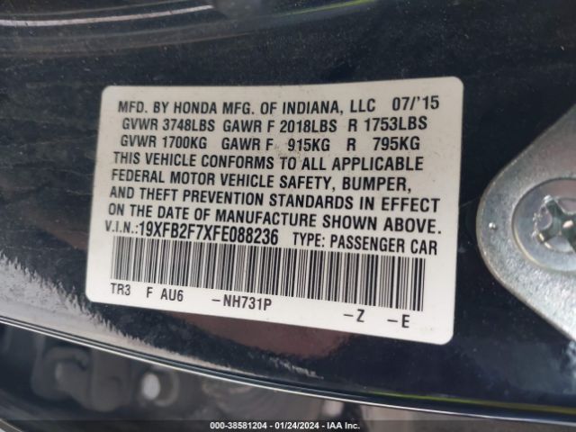 19XFB2F7XFE088236 Honda CIVIC SE