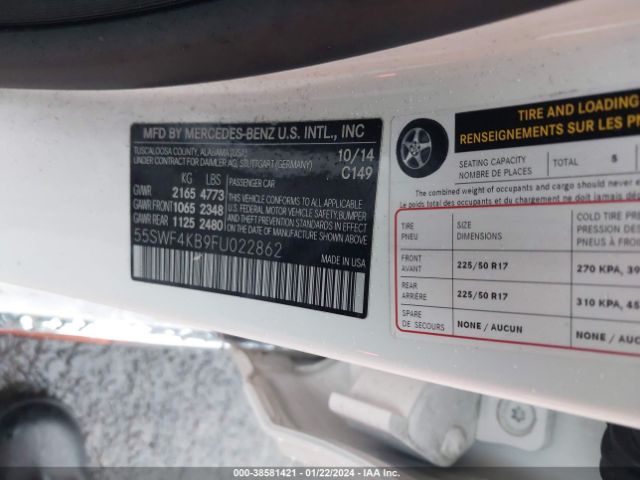 2015 MERCEDES-BENZ C 300 55SWF4KB9FU022862 Photo 8