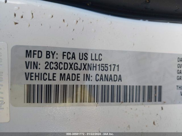 2C3CDXGJXNH155171 Dodge Charger Scat Pack Widebody