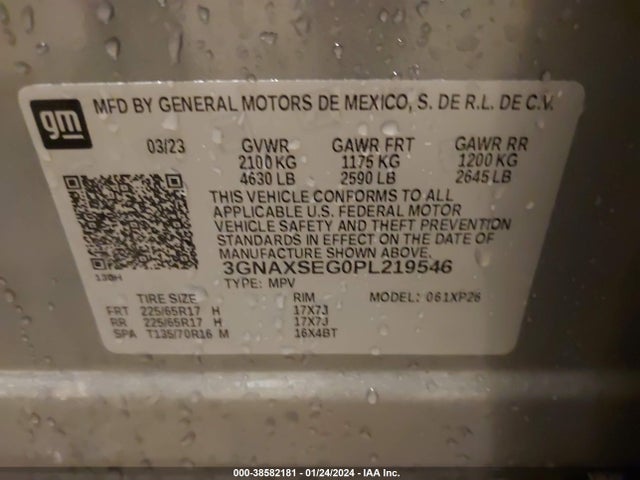 Chevrolet Equinox Awd Ls 2023 3GNAXSEG0PL219546 Image 9