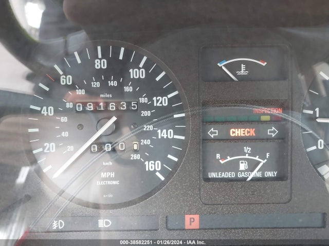 1989 BMW 635 CSI AUTOMATIC VIN: WBAEC8412K3269212