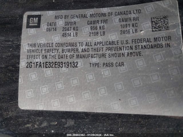 Chevrolet Camaro 2ls 2014 2G1FA1E32E9319132 Image 9