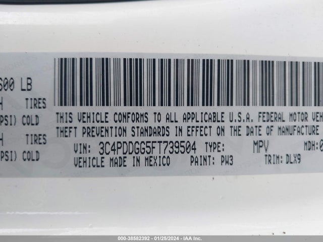 Dodge Journey Crossroad 2015 3C4PDDGG5FT739504 Image 9