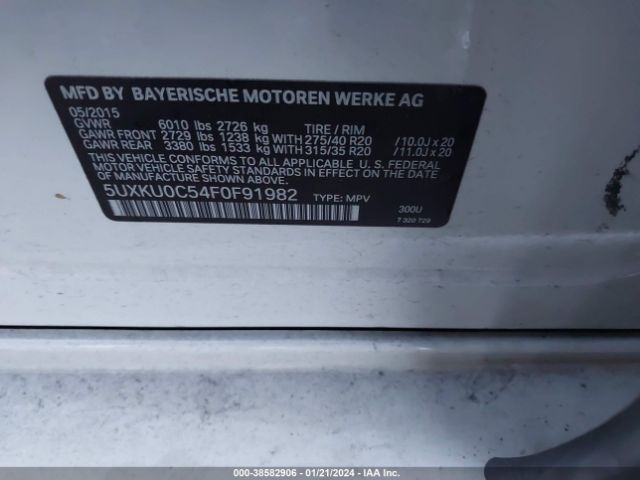5UXKU0C54F0F91982 BMW X6 Sdrive35i