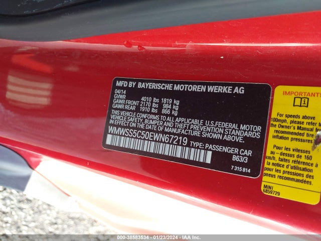2014 MINI PACEMAN WMWSS5C50EWN67219 Photo 8