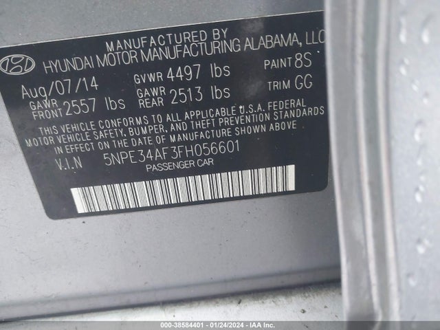 2015 HYUNDAI SONATA LIMITED VIN: 5NPE34AF3FH056601