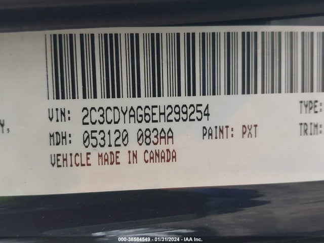 Dodge Challenger Sxt 2014 2C3CDYAG6EH299254 Image 9
