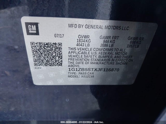 Chevrolet Malibu 1ls 2018 1G1ZB5STXJF116870 Image 9