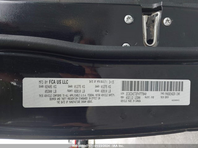 Dodge CHARGER R/T 2015 2C3CDXCT2FH777840 Image 9