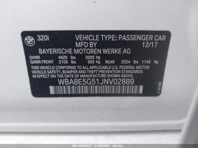 WBA8E5G51JNV02889 BMW 320i Xdrive