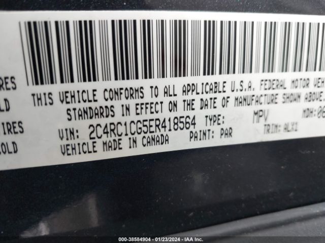 2C4RC1CG5ER418564 Chrysler Town & Country Touring-l
