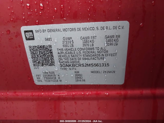 Chevrolet Blazer Fwd 2lt 2021 3GNKBCRS2MS561315 Image 9