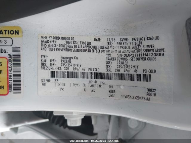 WF0DP3TH1H4120889 Ford FOCUS RS