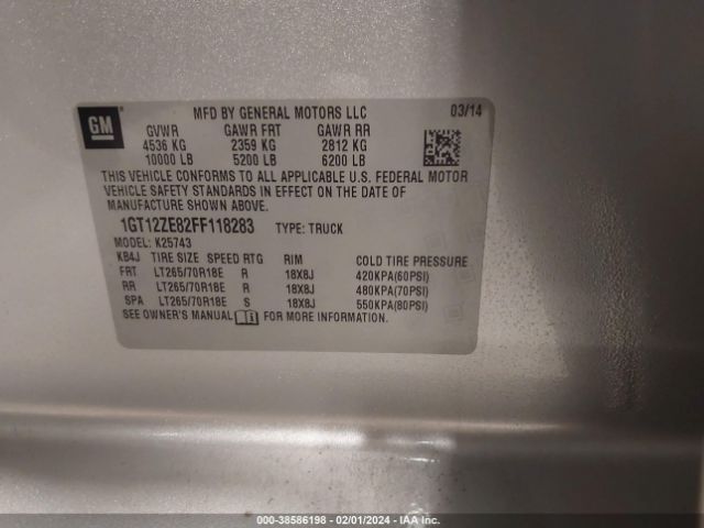 1GT12ZE82FF118283 GMC Sierra 2500hd Slt