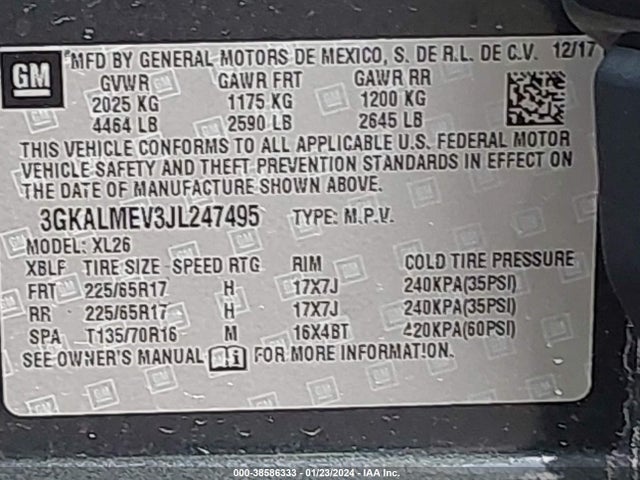 GMC Terrain Sle 2018 3GKALMEV3JL247495 Image 9