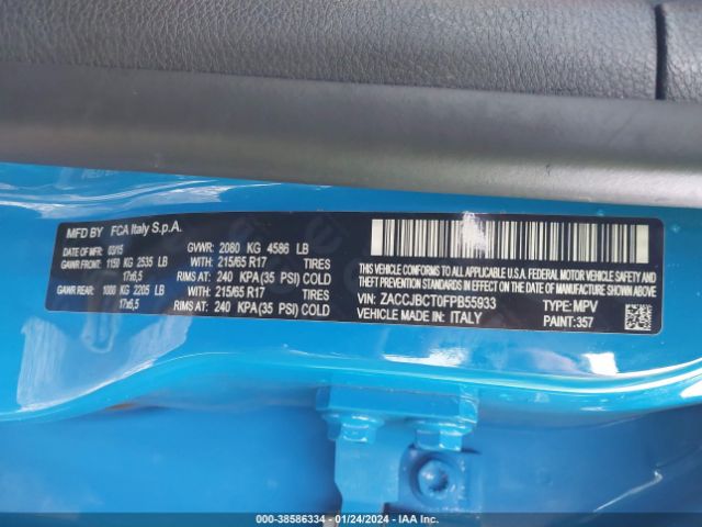 2015 JEEP RENEGADE ZACCJBCT0FPB55933 Photo 8