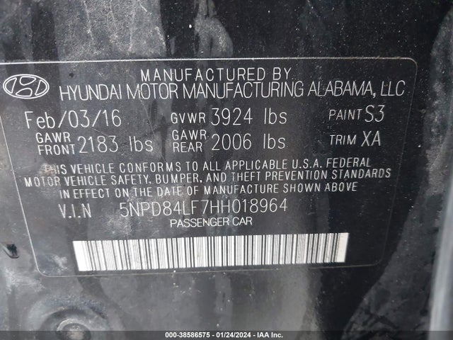 Hyundai ELANTRA SE 2017 5NPD84LF7HH018964 Image 9