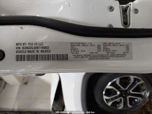 3C4NJDCB9NT194822 Jeep Compass Limited 4x4