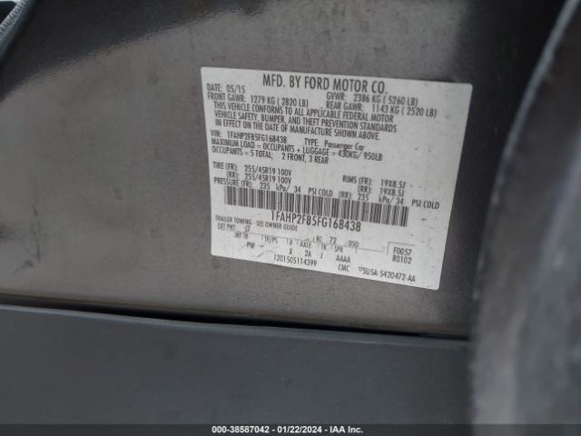 1FAHP2F85FG168438 Ford Taurus Limited