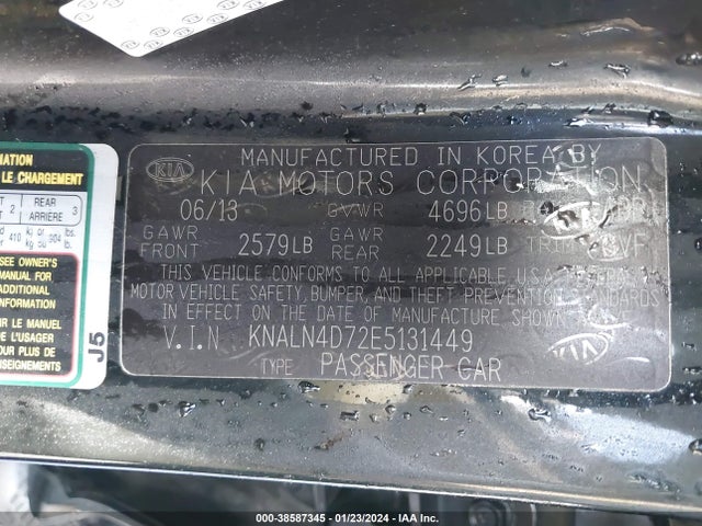 KIA Cadenza Premium 2014 KNALN4D72E5131449 Image 9